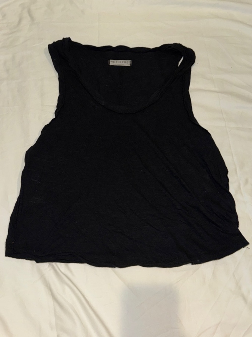 We The Free Black Scoop Neck Tank